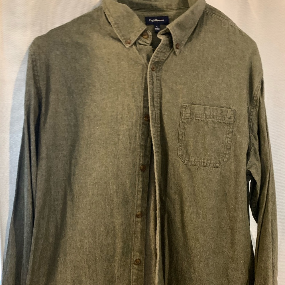 Grey/Brown Button Down - image 3